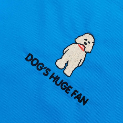 Шоппер Меч SS23 Embroidered Dog's Fan Azure ярко-синий