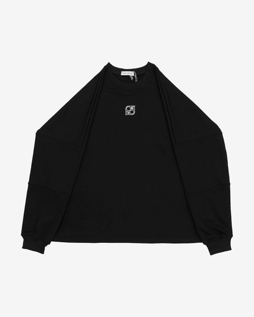 Толстовка One Two Raglan Sweatshirt Logo Black черная