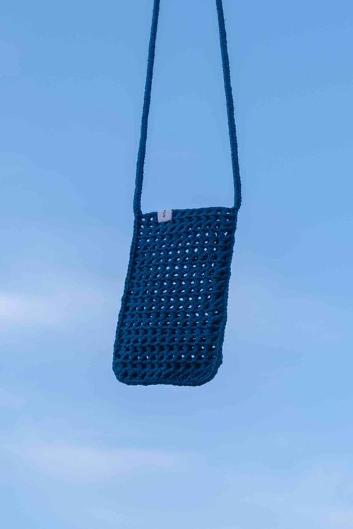 Вязаная сумочка FOS Темно-Синяя