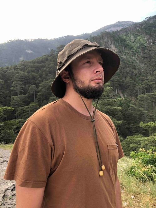 Панама Klumba Boonie Hat Ручной работы с петлями Темно-зеленая