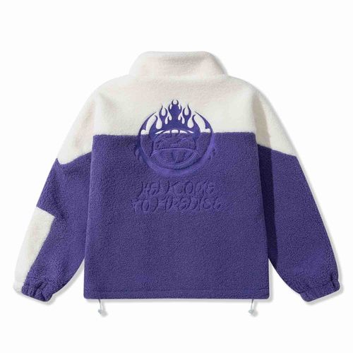 Куртка Ymkashix Furry Big Logo HTF белая/фиолетовая