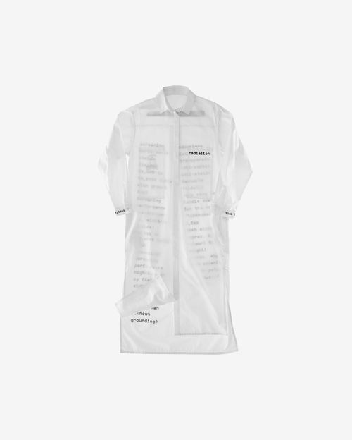 Рубашка-платье Futureisnown Media Radiation Damping shirt Белая