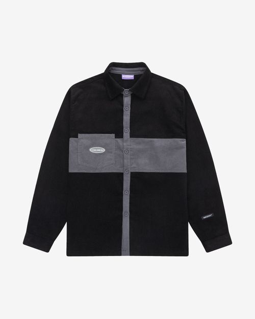 Рубашка Ymkashix Velvet Button черный/серый