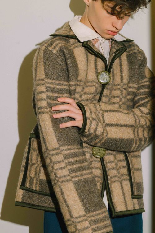 Куртка Soeurs Wool Plaid brown