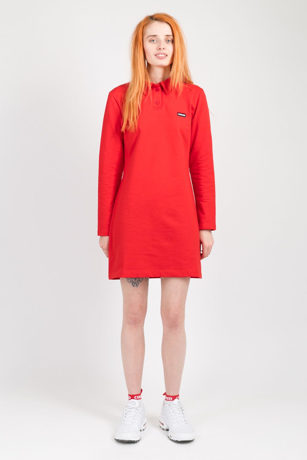 Платье Codered с коротким рукавом Adress красное