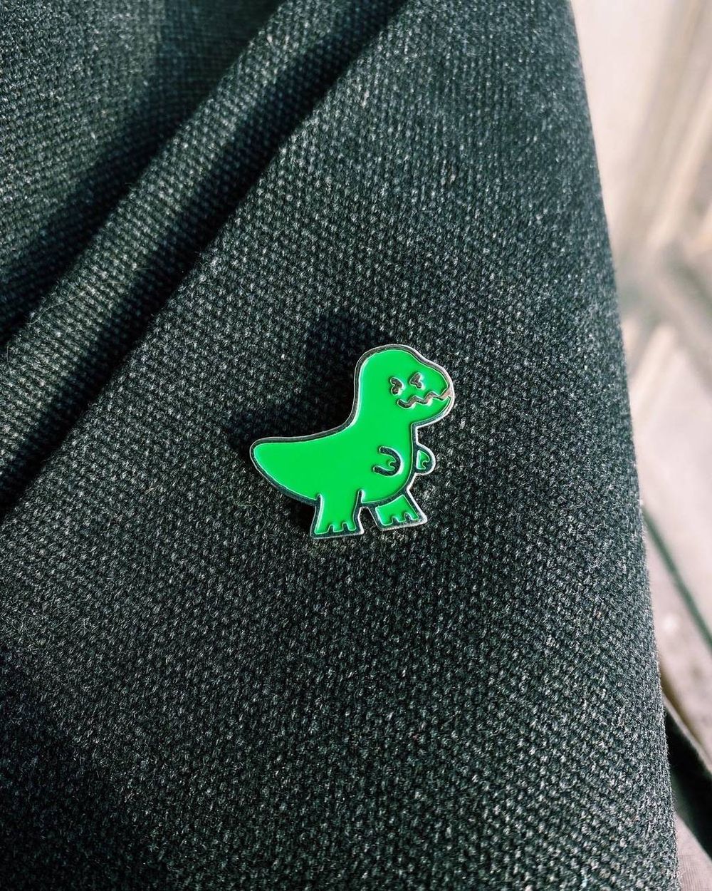 Значок Мистер Динозавр Зеленый
