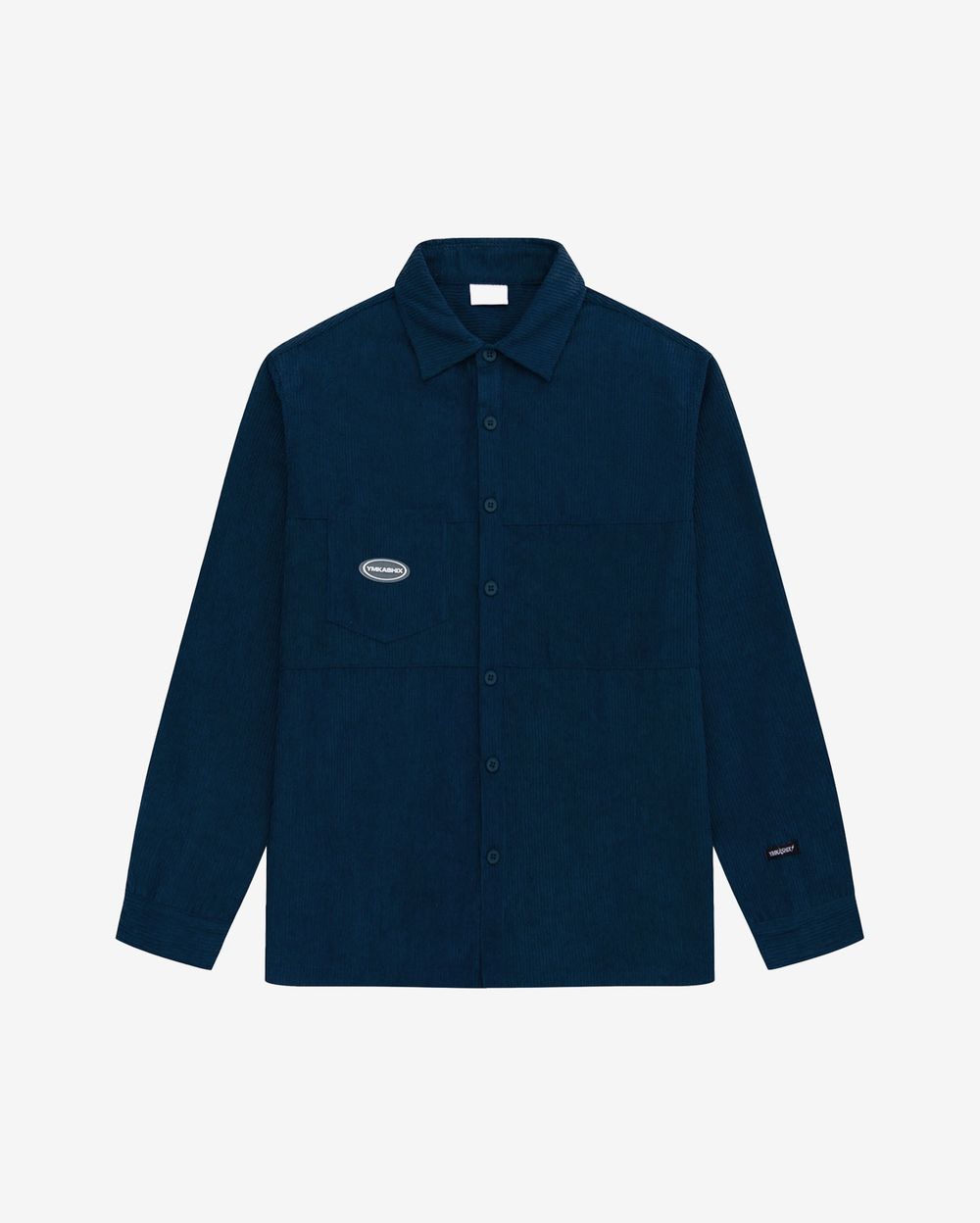 Рубашка YMKASHIX Velvet Button Темно-Синяя