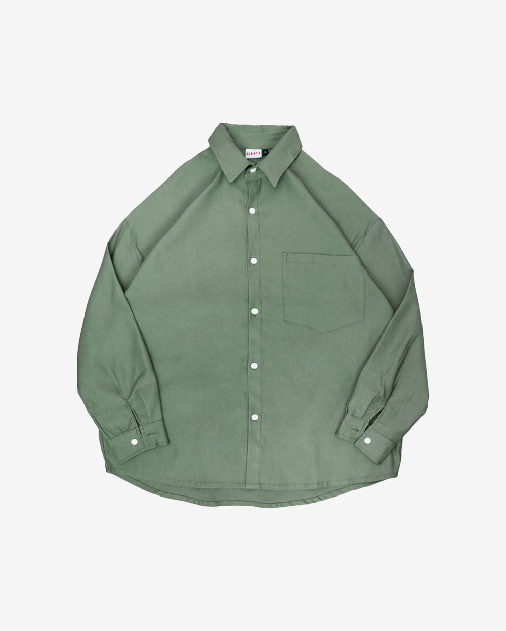 Рубашка БИЧ Плотная Хлопковая Зеленая