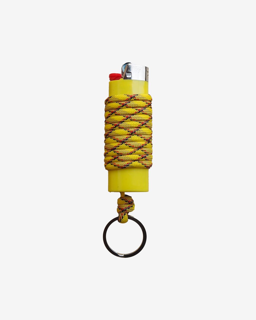 Зажигалка Ack Items жёлтая (жёлто-красно-чёрный шнурок)